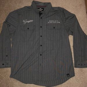 Men’s Harley-Davidson grey button down size XL